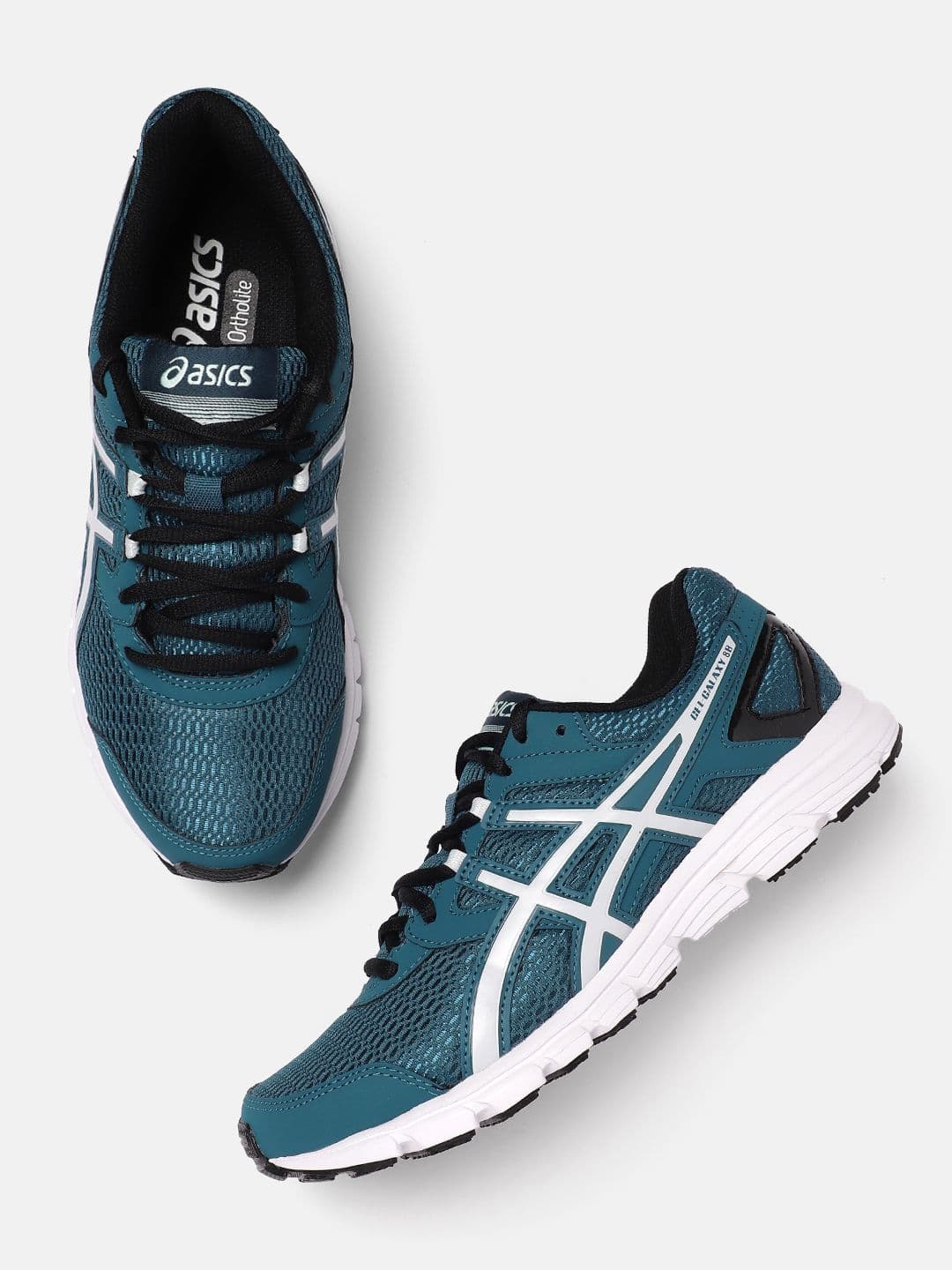 ASICS Men Woven Design Round-Toe Gel-Galaxy 8B Running Shoes with Brand Logo Detail - view 1