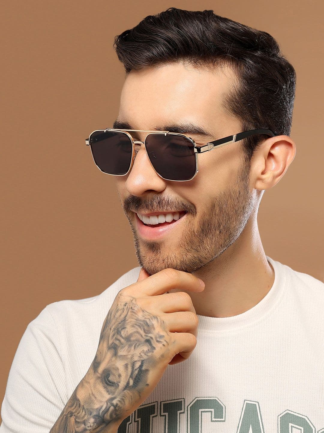 Voyage Unisex Wayfarer Sunglasses with UV Protected Lens 58243MG4164 - view 1