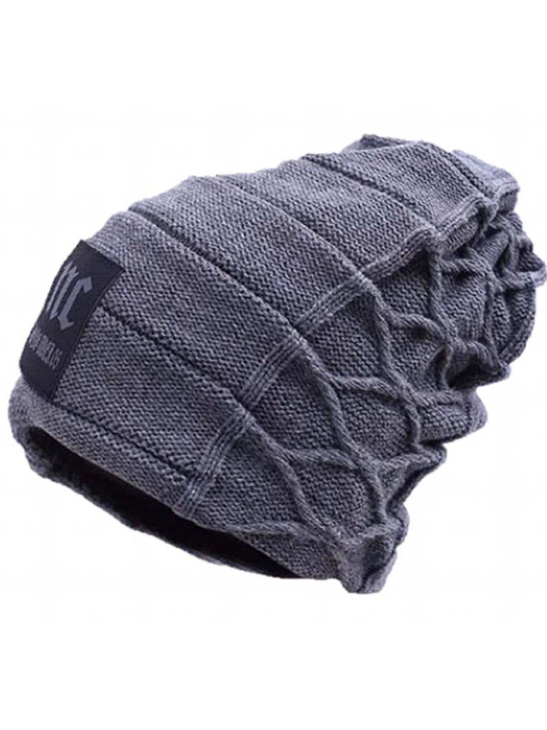 Alexvyan Men Self Design Woollen Beanie - view 1