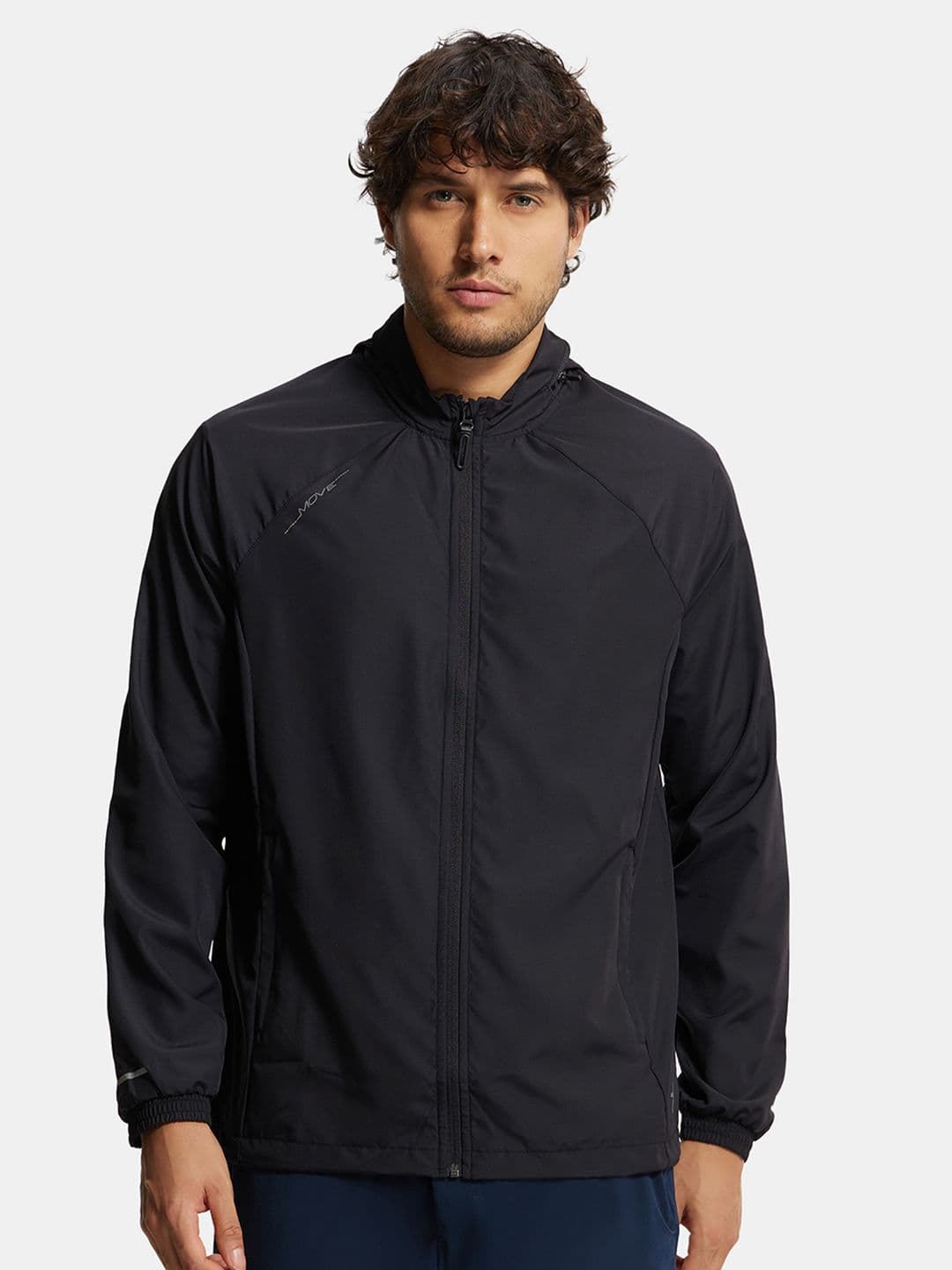Jockey Microfiber Active Wear Water Resistant Convertible Hoodie Jacket - MV40 - view 1