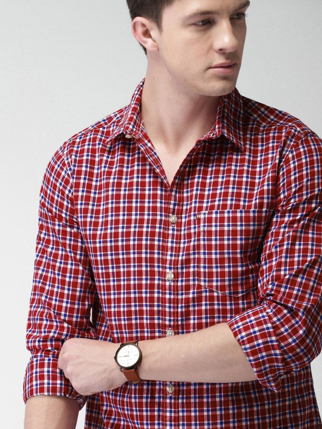 Harvard Men Slim Fit Checked Casual Shirt - view 1