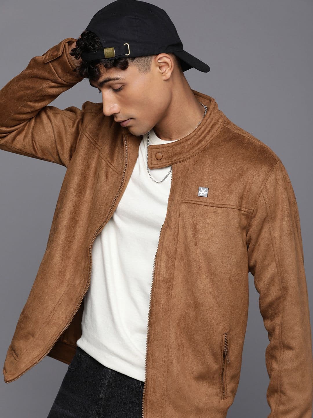 WROGN Solid Slim Fit Bomber Jacket - view 1
