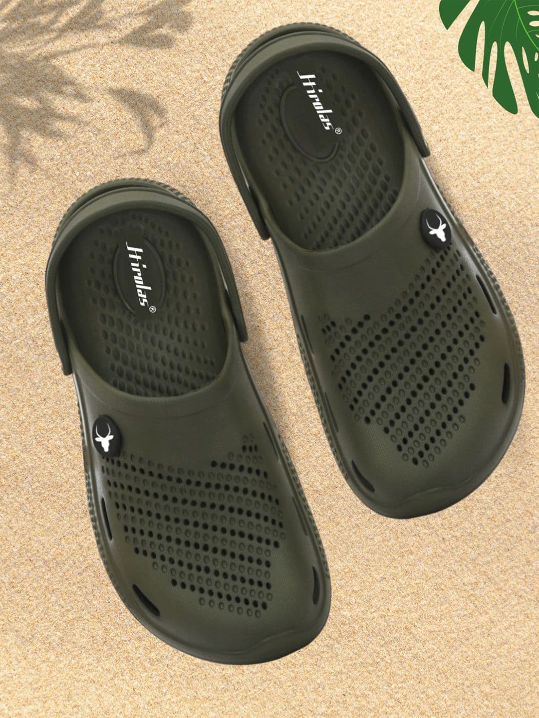 HIROLAS Men Perforated Comfortable Rubber Clogs - view 1