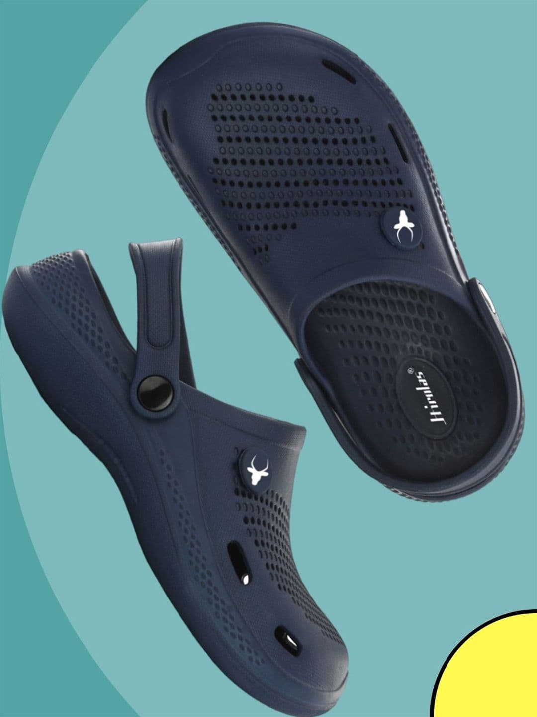 HIROLAS Men Perforated Comfortable Rubber Clogs - view 1