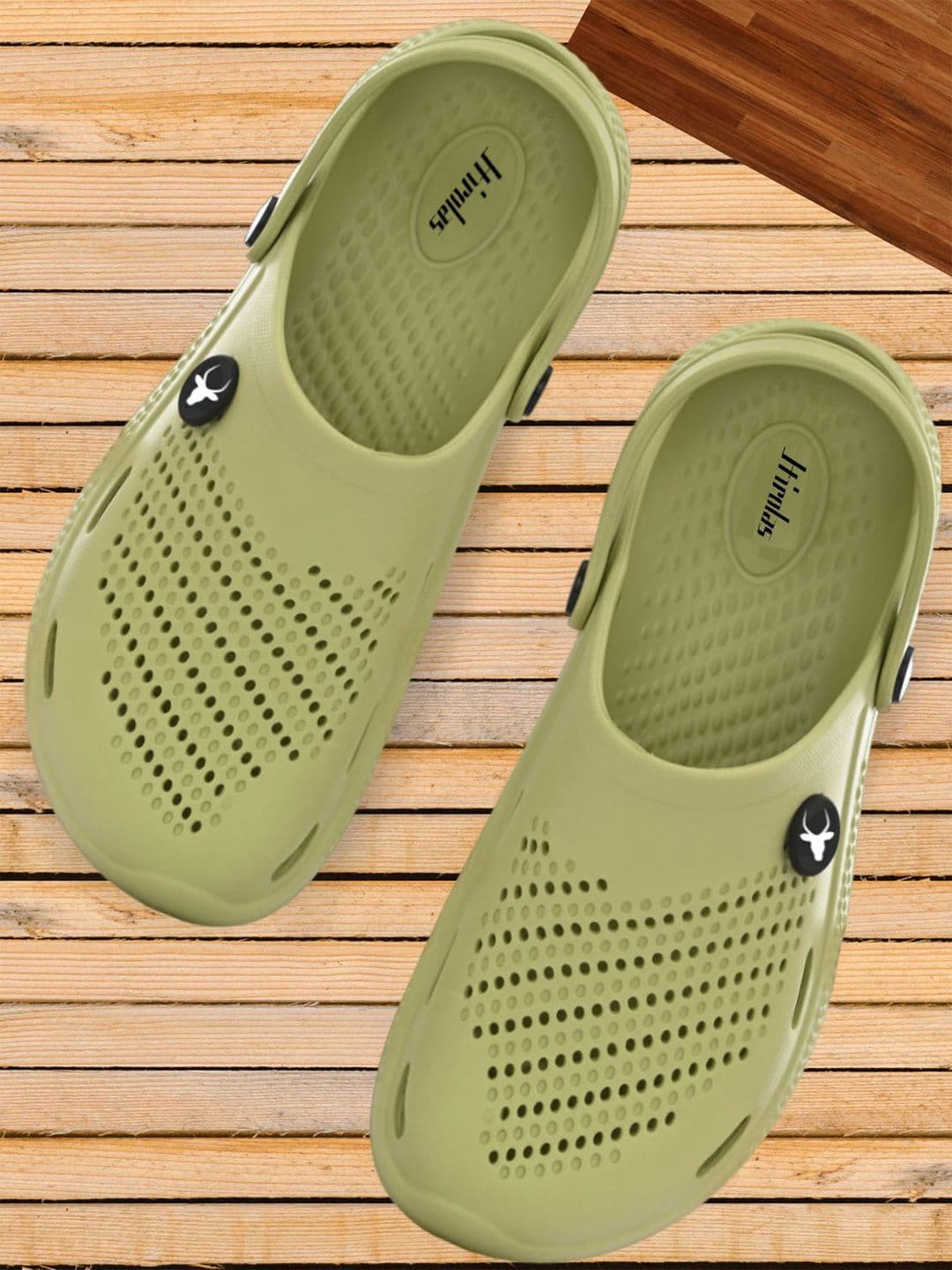 HIROLAS Men Perforated Comfortable Rubber Clogs - view 1