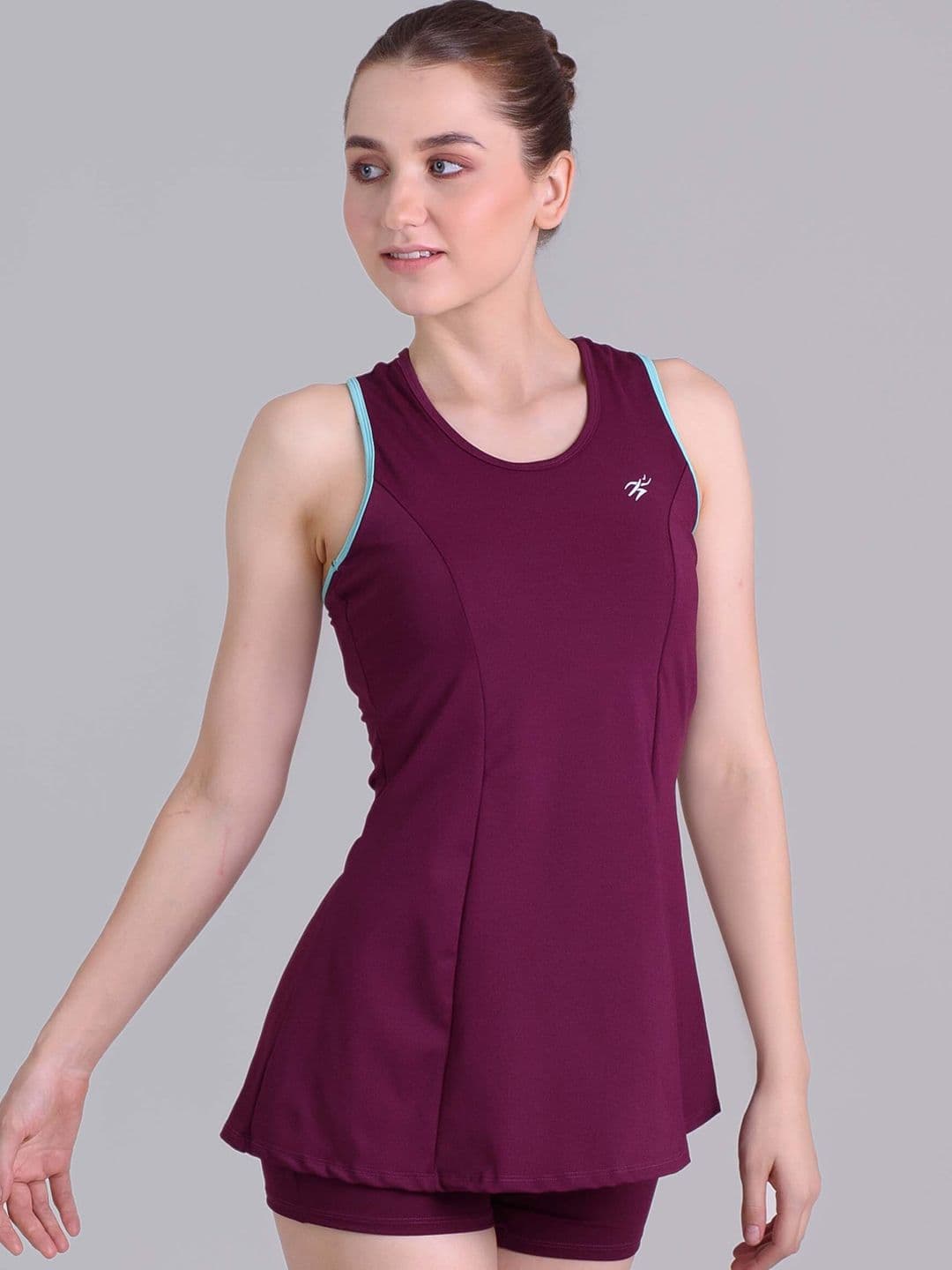 Keepfit Women Sleeveless Swim Set With Padded Top and Boyshorts - view 1