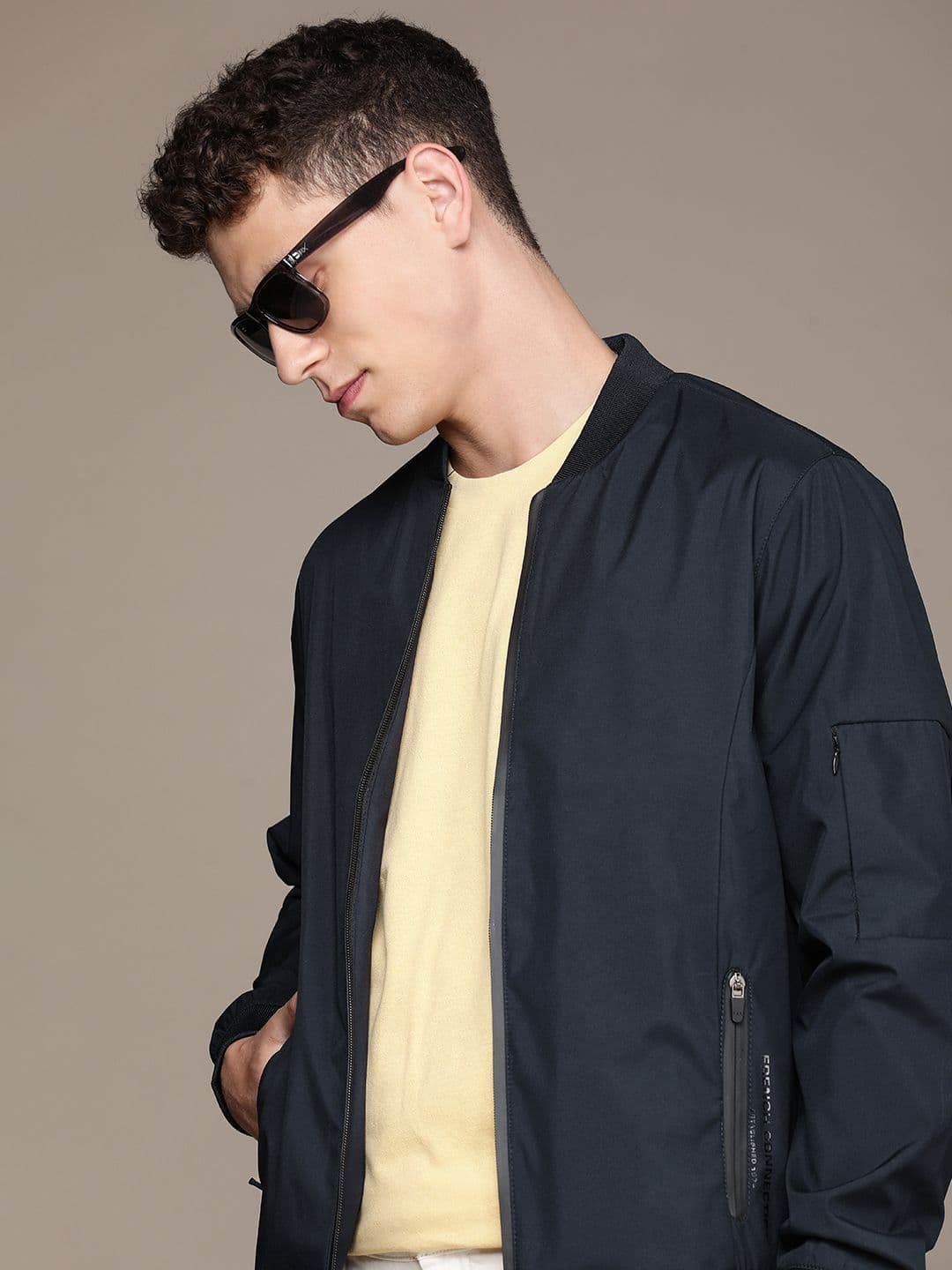 French Connection Men Solid Bomber Jacket - view 1