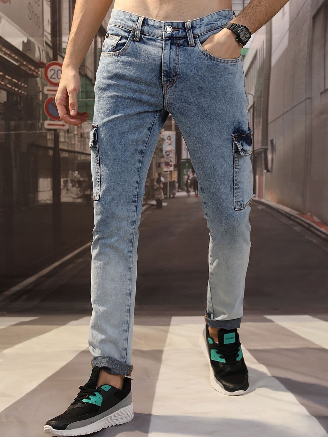 Highlander Men Heavy Faded Slim Fit stretchable Jeans - view 1