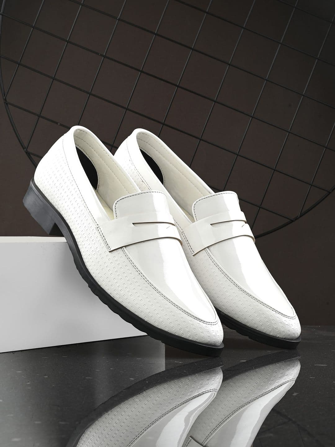INVICTUS Men Patent Leather Formal Penny Loafers - view 1