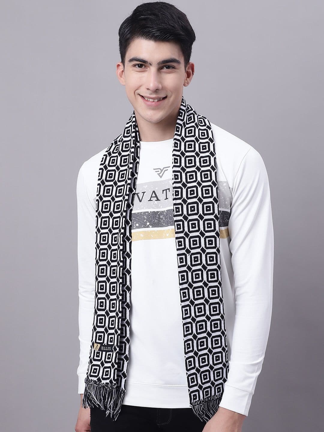 ELLIS Geometric Woven Acrylic Mufflers - view 1