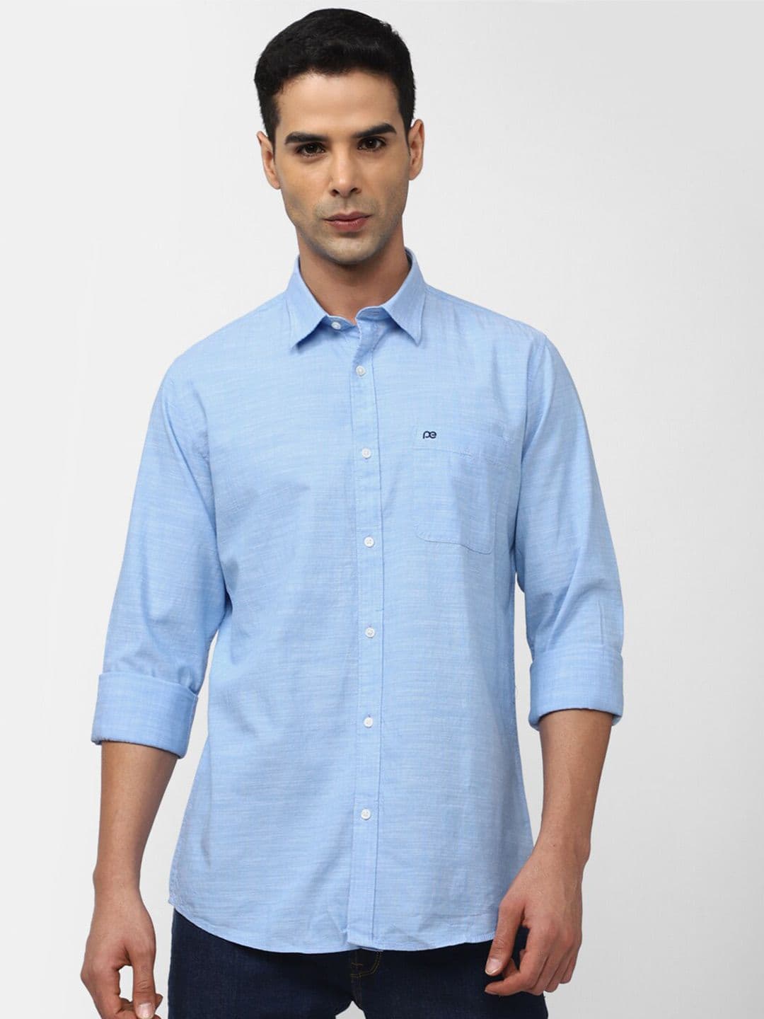 Peter England Casuals Slim Fit Cotton Casual Shirt - view 1