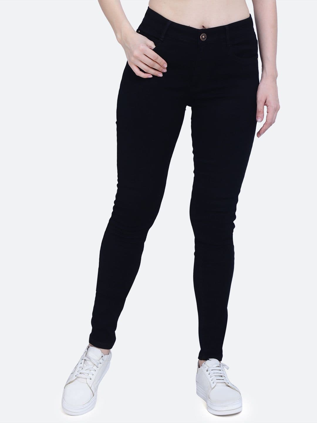 FCK-3 Women Black Comfort High-Rise Stretchable Jeans - view 1