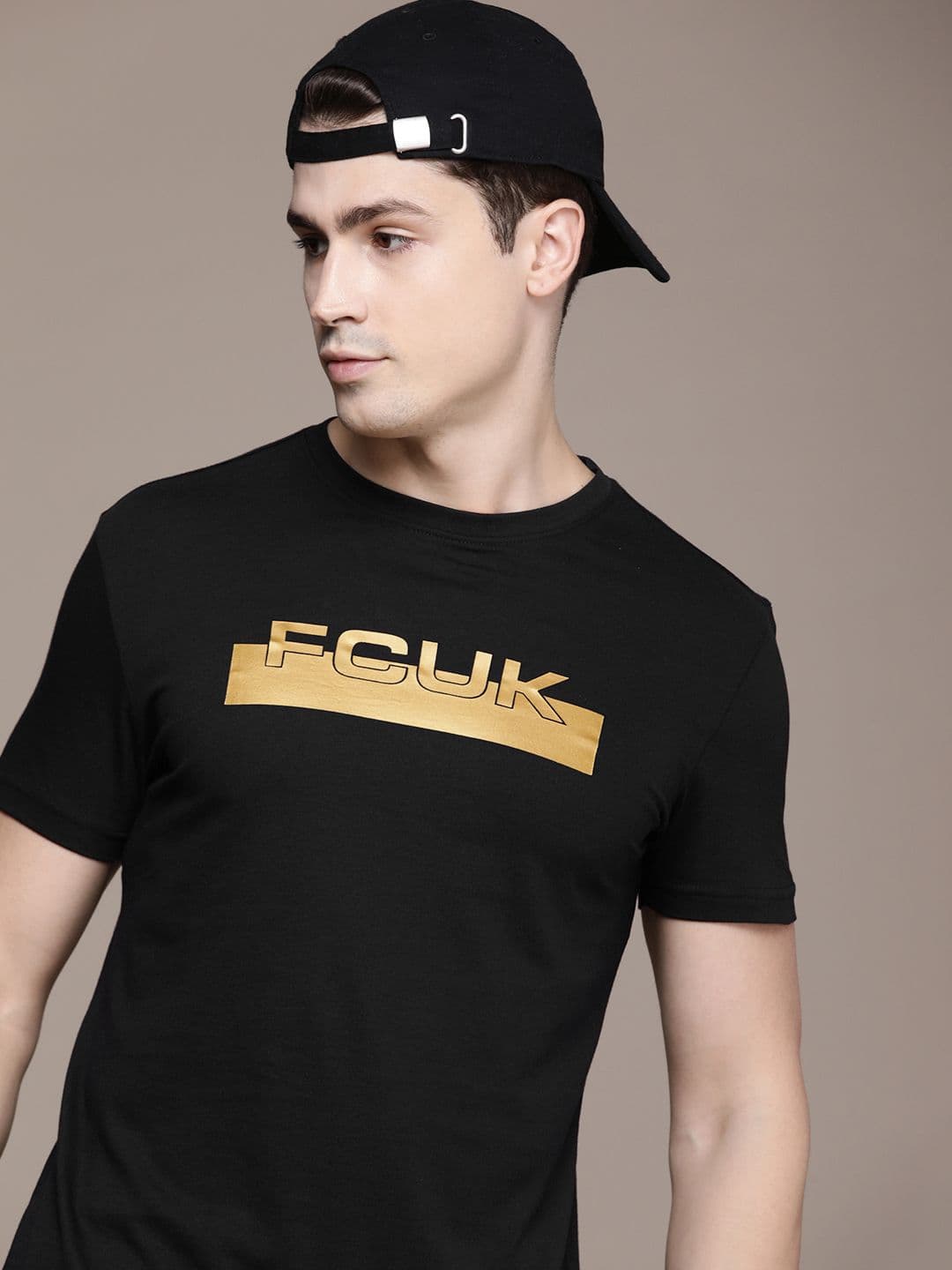 FCUK Brand Logo Printed Pure Cotton T-shirt - view 1