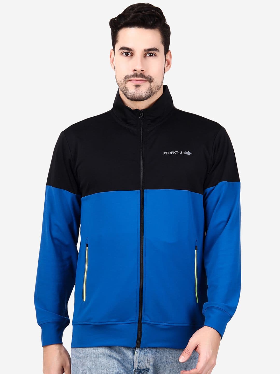 PERFKT-U Men Lightweight Antimicrobial Crop Training or Gym Sporty Jacket - view 1