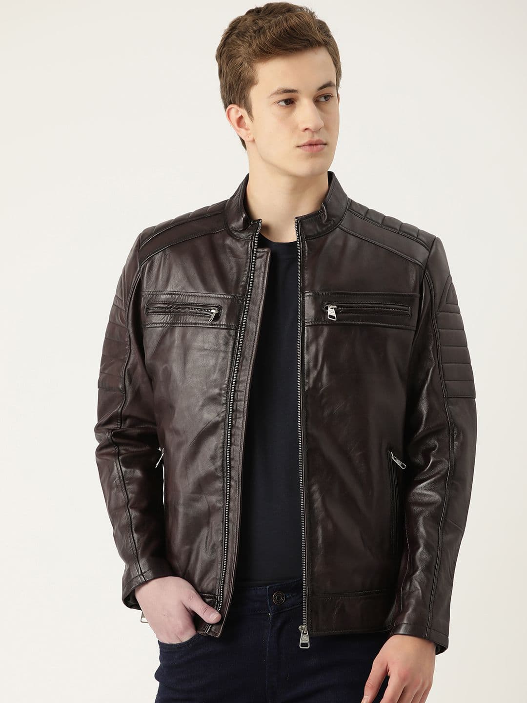 Leather Retail Men Lightweight Pure Leather Jacket - view 1