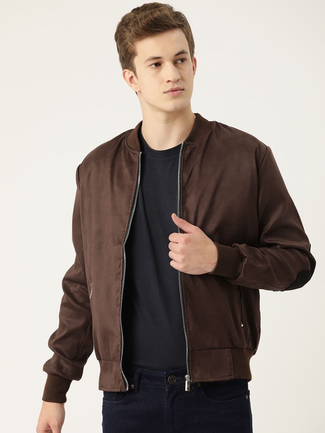 Leather Retail Men Suede Lightweight Biker Jacket - view 1