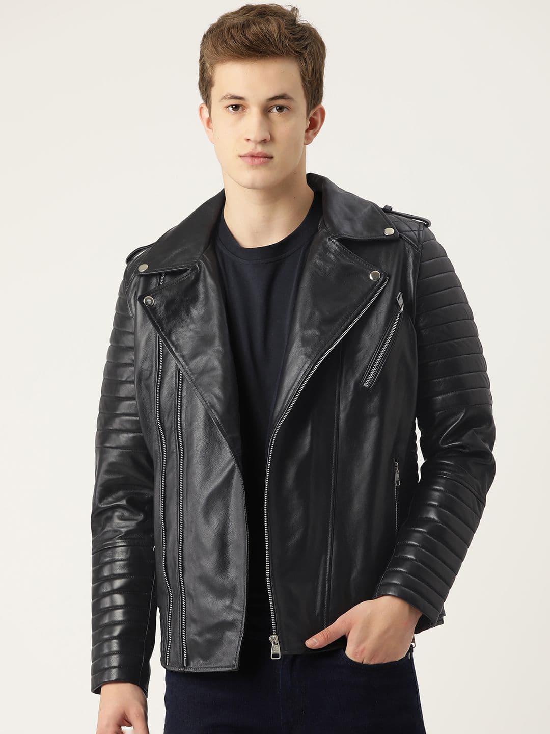 Leather Retail Men Lightweight Pure Leather Jacket - view 1