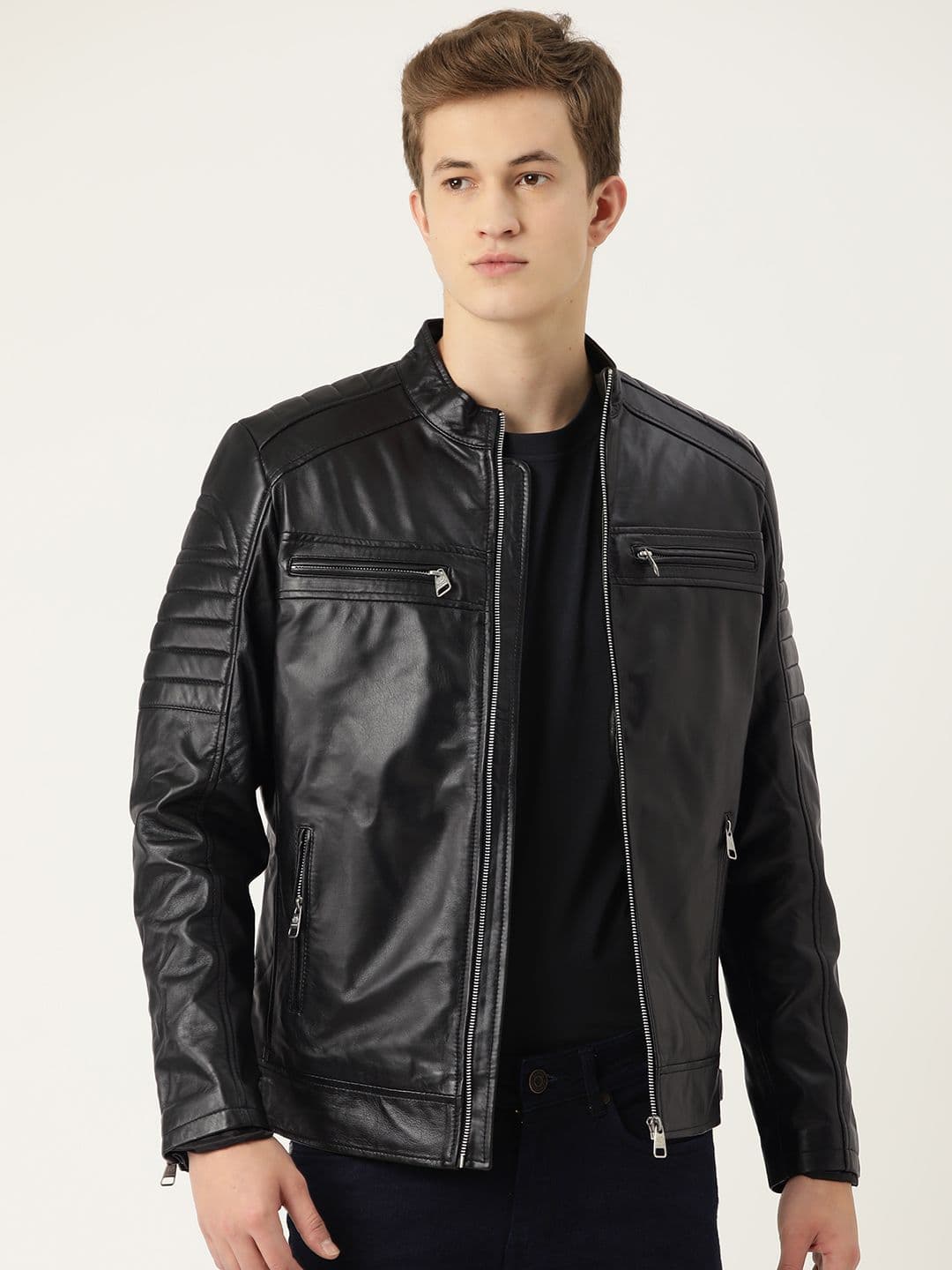 Leather Retail Men Lightweight Pure Leather Jacket - view 1