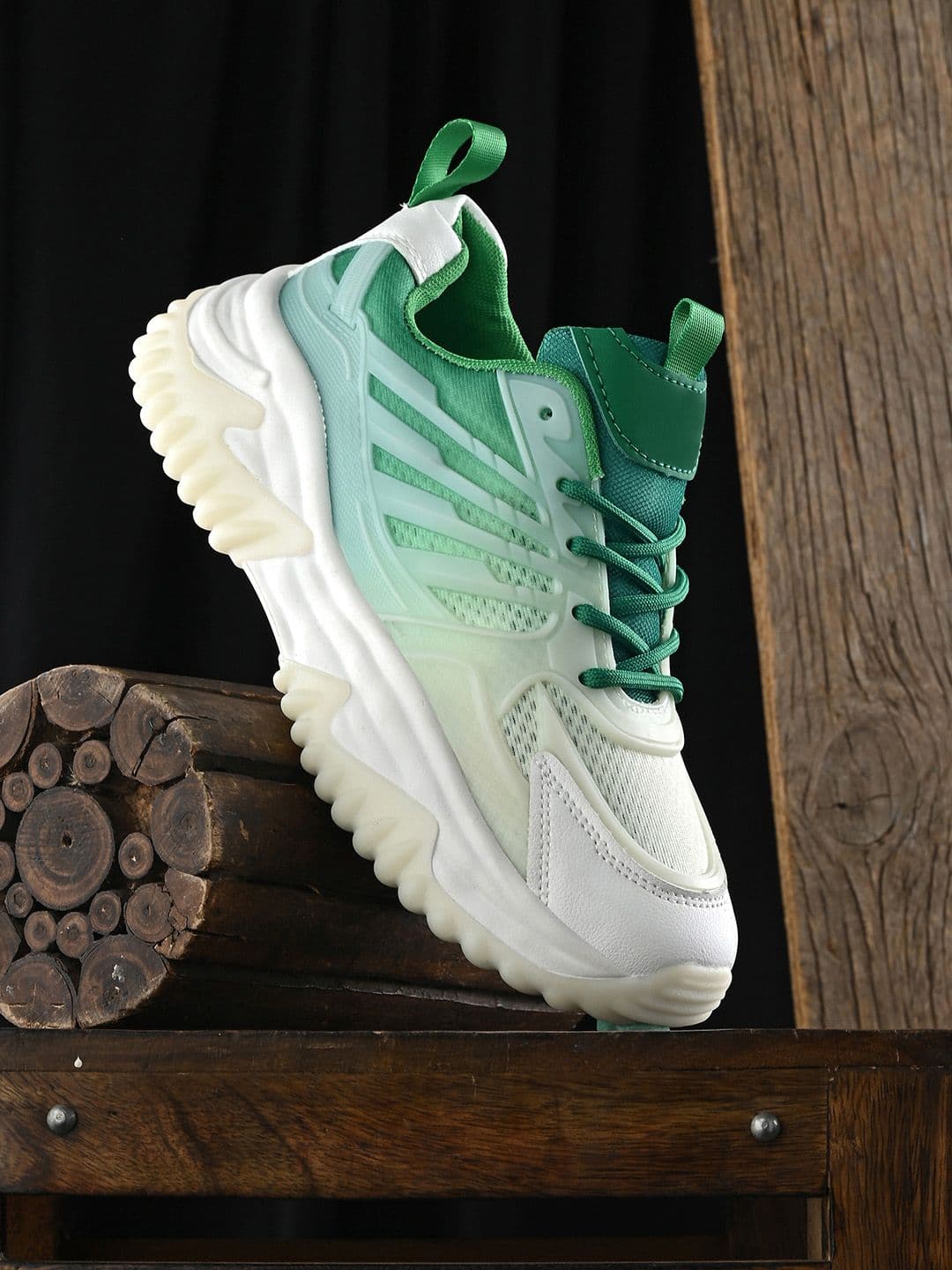 Roadster Women White & Sea Green Colourblocked Mesh Walking Shoes - view 1