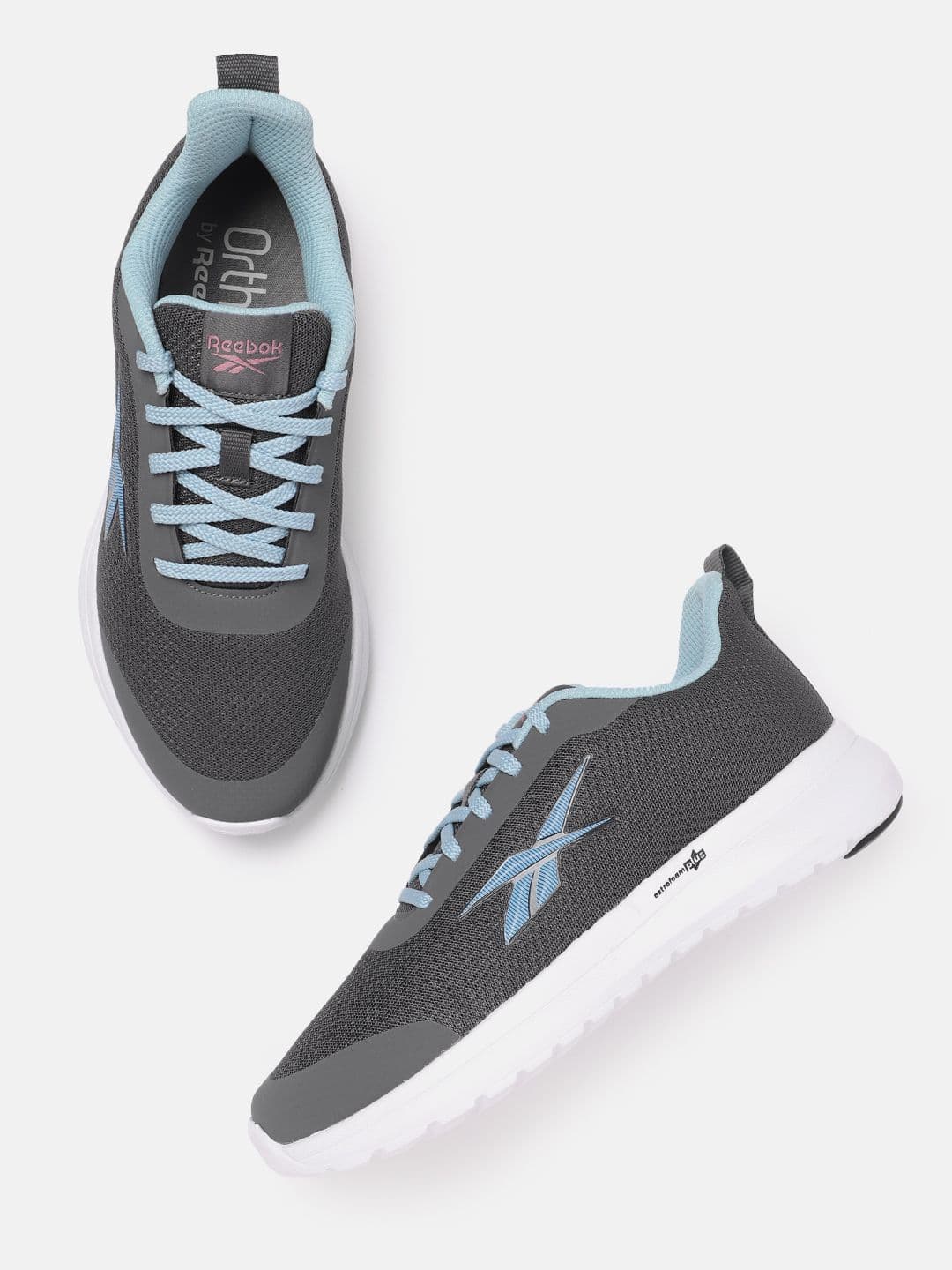 Reebok Women Woven Design Lunar Walking Shoes with Brand Logo Detail - view 1