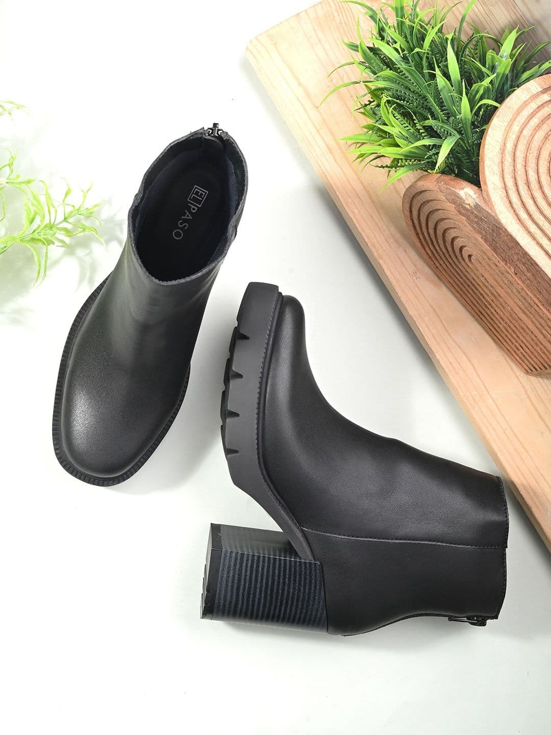El Paso Women Platform Heeled Mid-Top Regular Boots - view 1