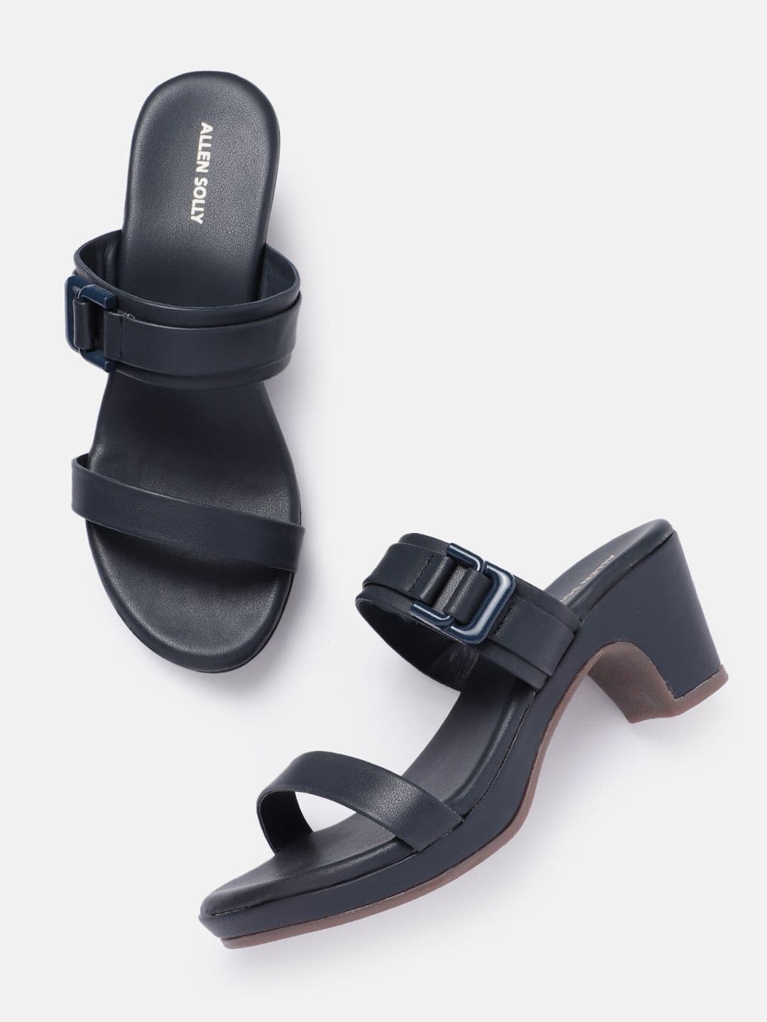 Allen Solly Open-Toe Block Heels with Buckle Detail - view 1