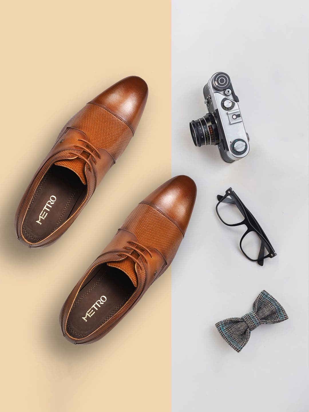 Metro Men Textured Leather Formal Derbys - view 1