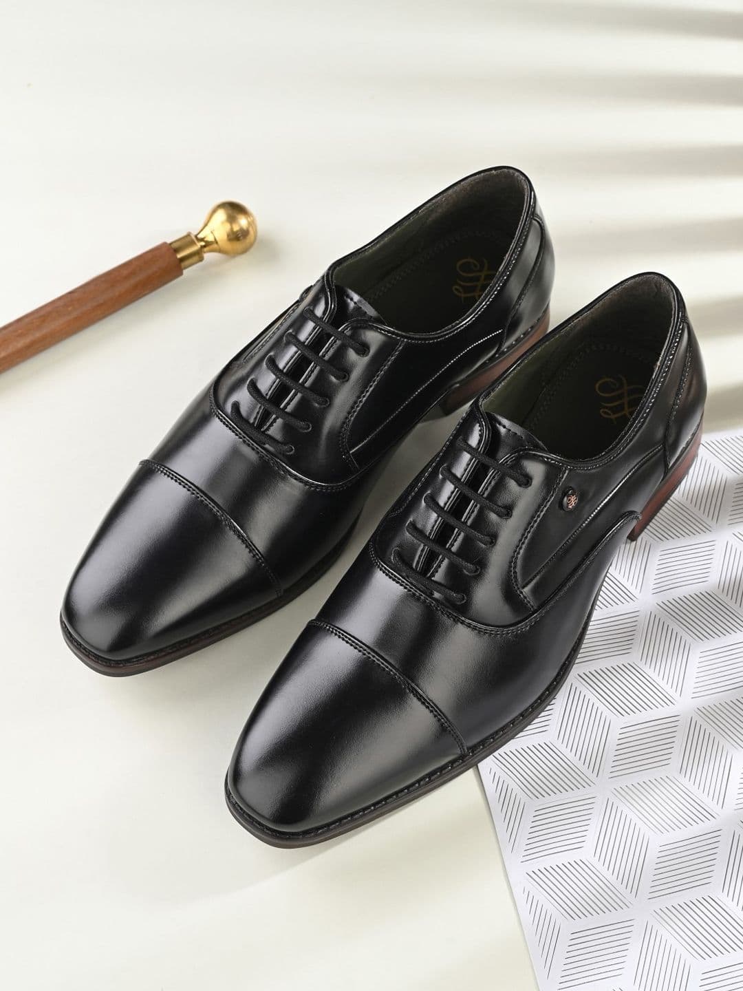 House of Pataudi Men Lace-Up Formal Oxfords - view 1