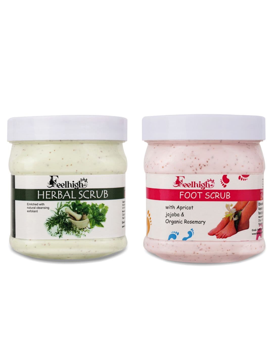 FEELHIGH Set Of 2 Herbal Scrub & Foot Scrub 500ml Each - view 1