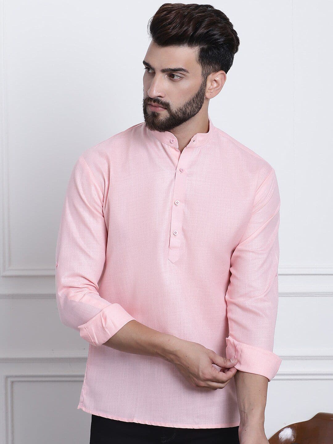 SOJANYA Mandarin Collar Straight Kurta - view 1
