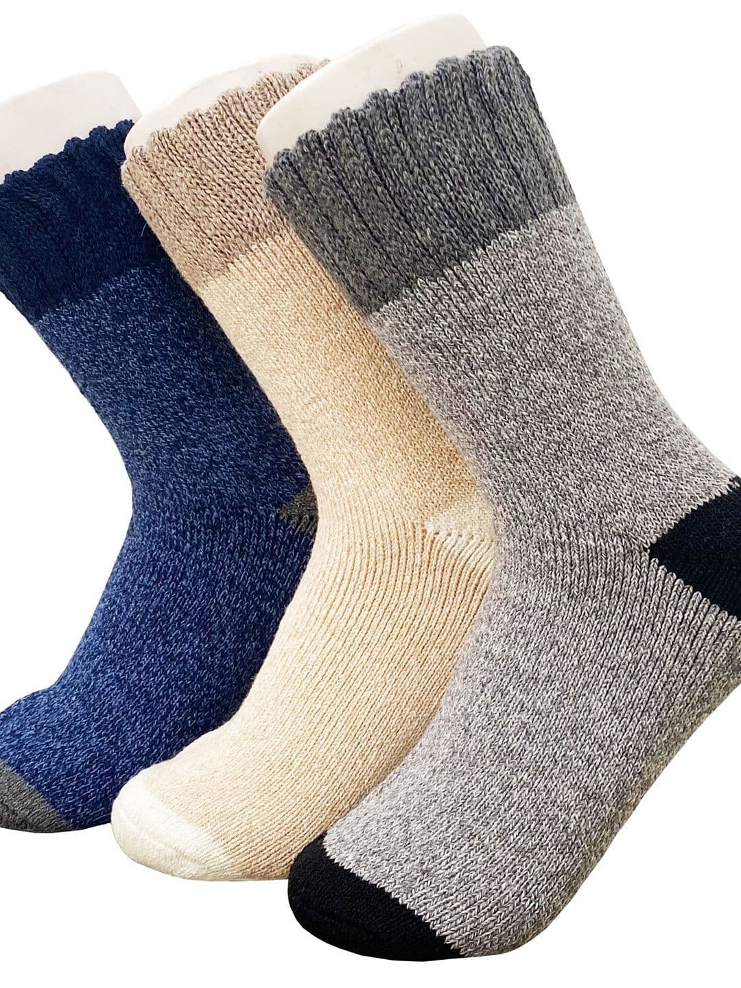 Alexvyan Men Pack of 3 Colored Calf-Length Winter Woolen Warm Socks - view 1