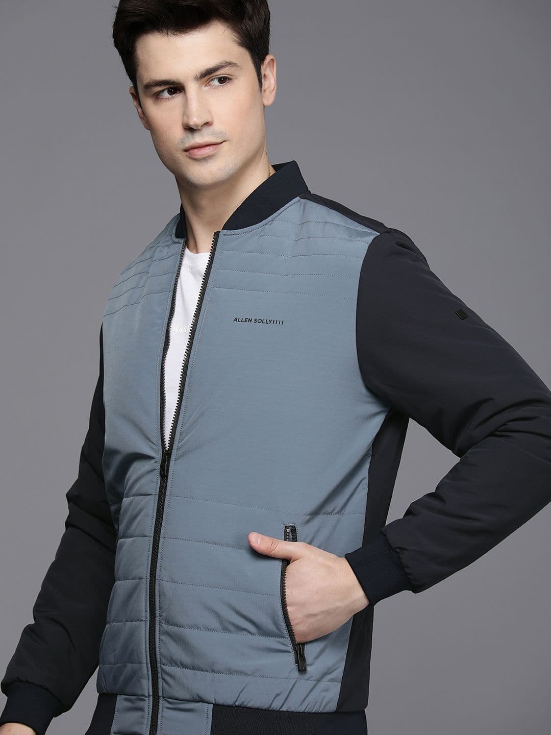 Allen Solly Solid Long Sleeves Bomber Jacket - view 1