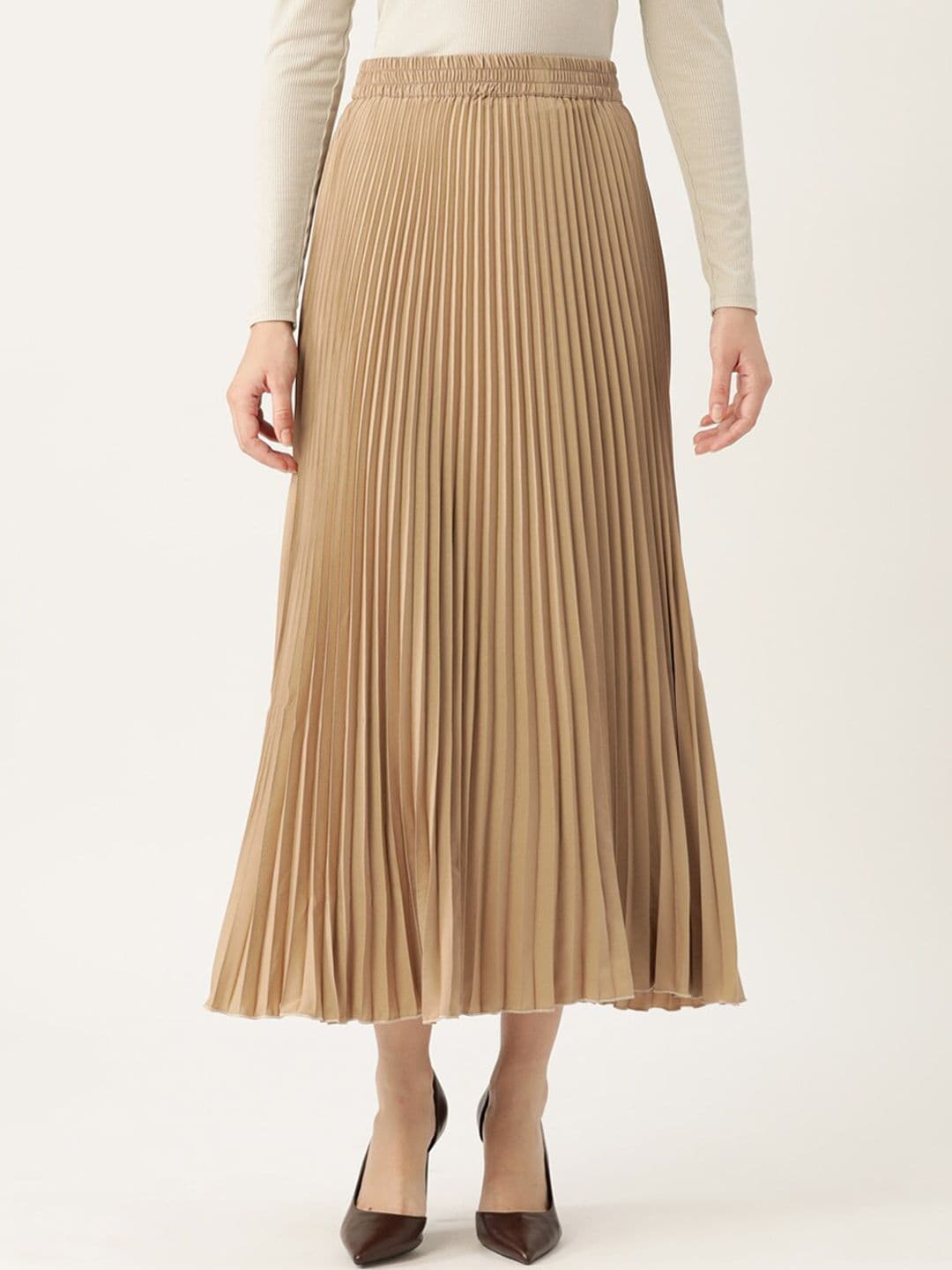 Chemistry Accordion Pleated Maxi Flared Skirt - view 1