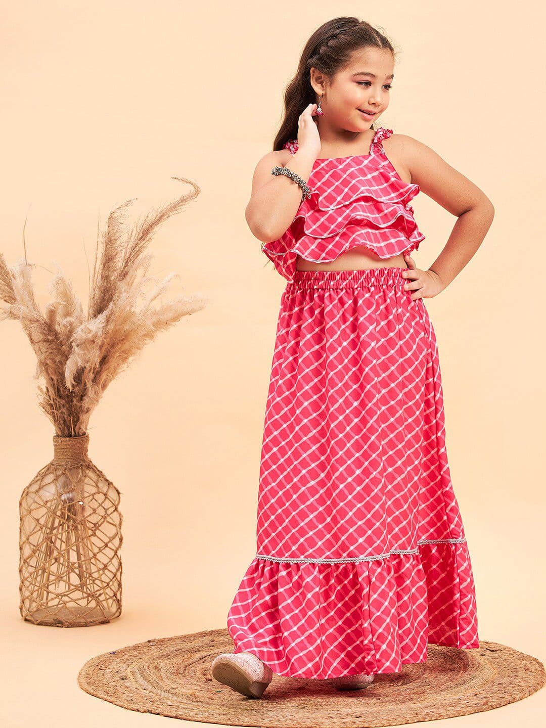 StyloBug Girls Printed Ready to Wear Lehenga Choli - view 1