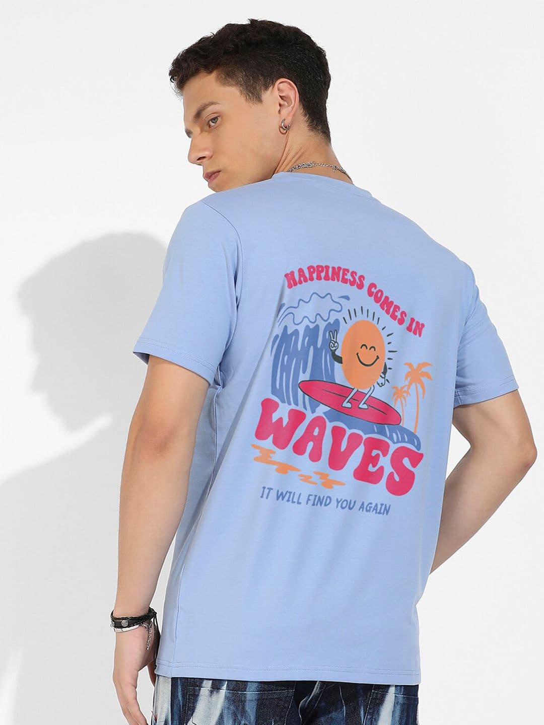 CAHOOT Campus Sutra Blue Graphic Printed Cotton T-shirt - view 1
