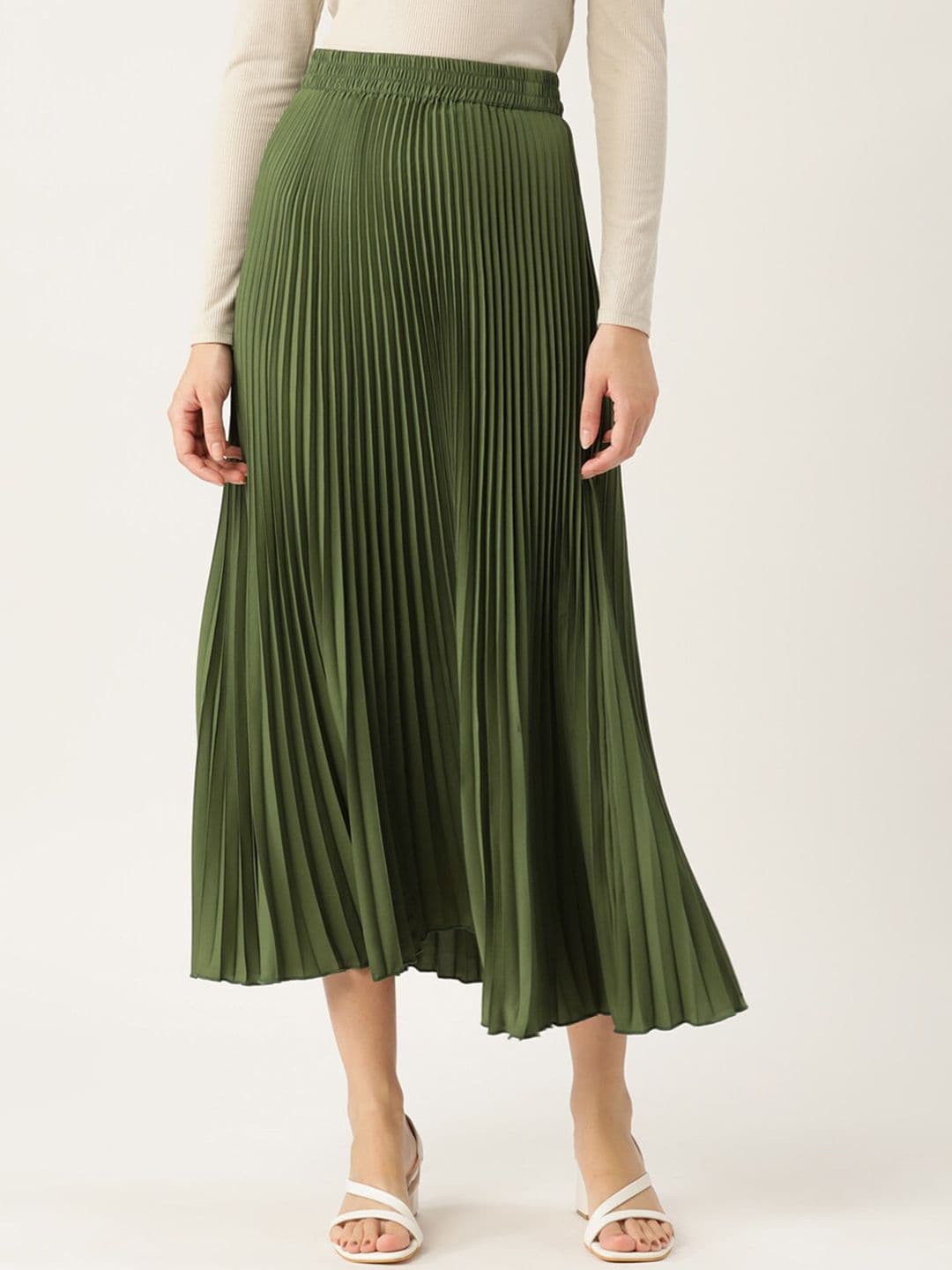 Chemistry Accordion Pleat Maxi Flared Skirt - view 1
