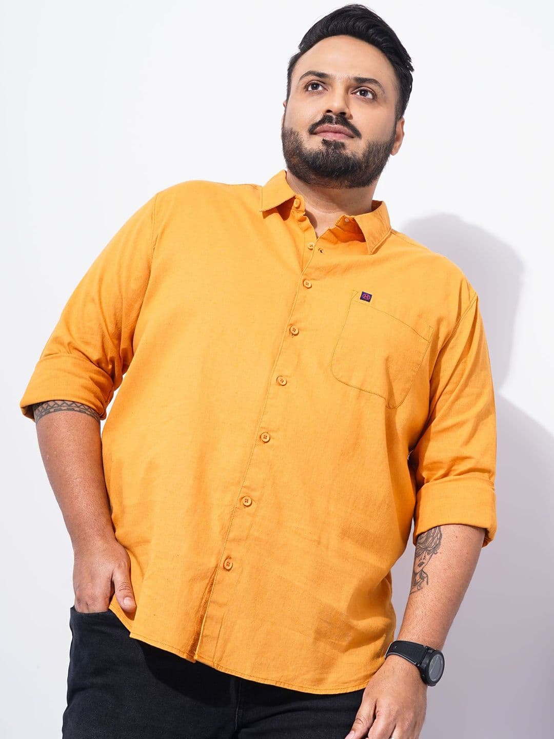Hardsoda by The Indian Garage Co Men Plus Size Casual Cotton Shirt - view 1