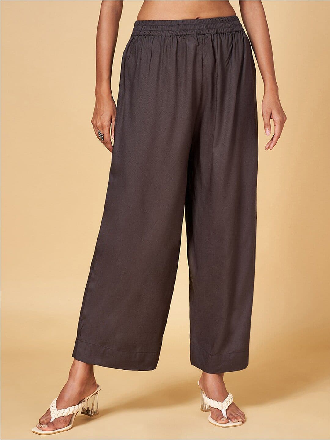 RANGMANCH BY PANTALOONS Mid-Rise Flared Palazzos - view 1