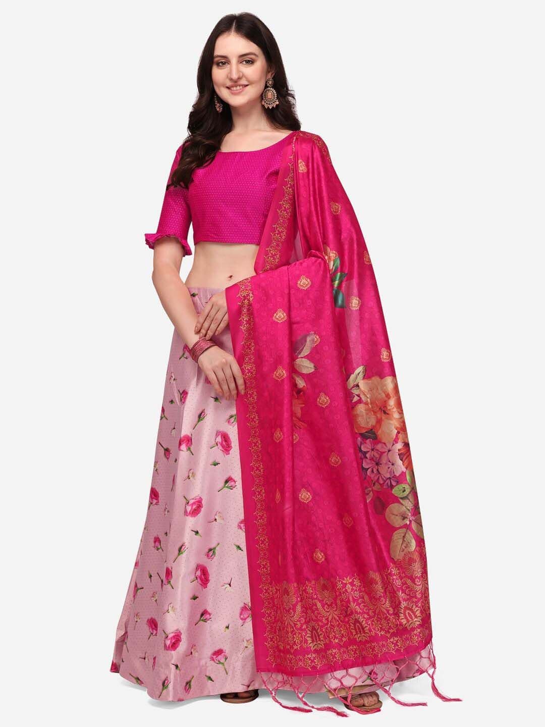 Kaizen TEXO FAB Printed Semi-Stitched Lehenga & Unstitched Blouse With Dupatta - view 1