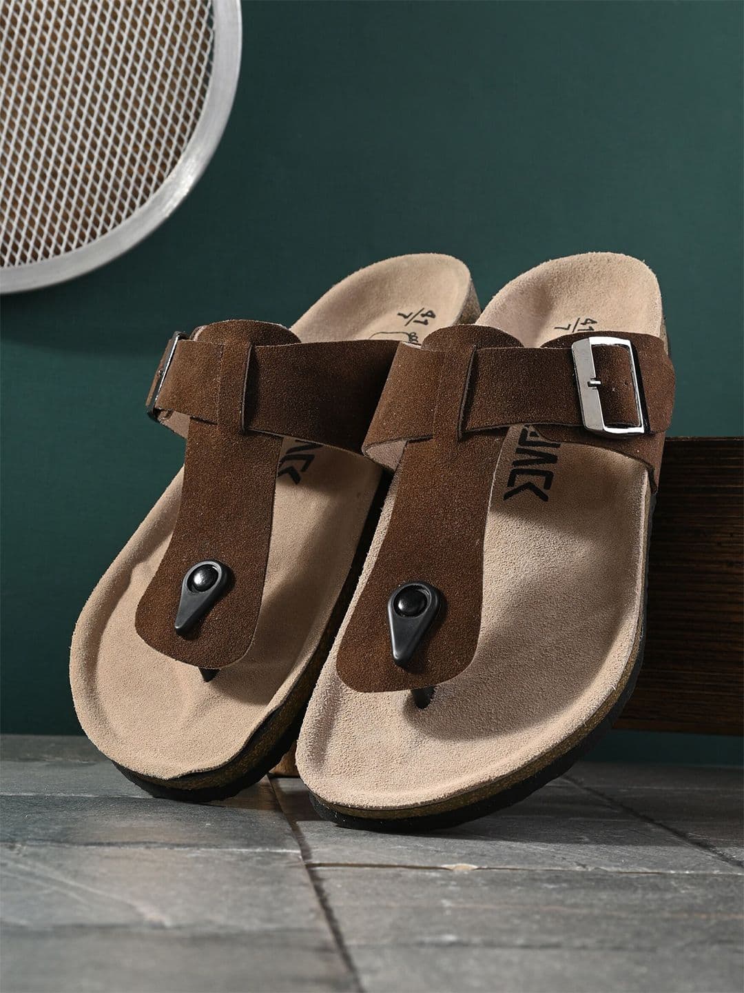Afrojack Men Buckled Leather Sandals - view 1