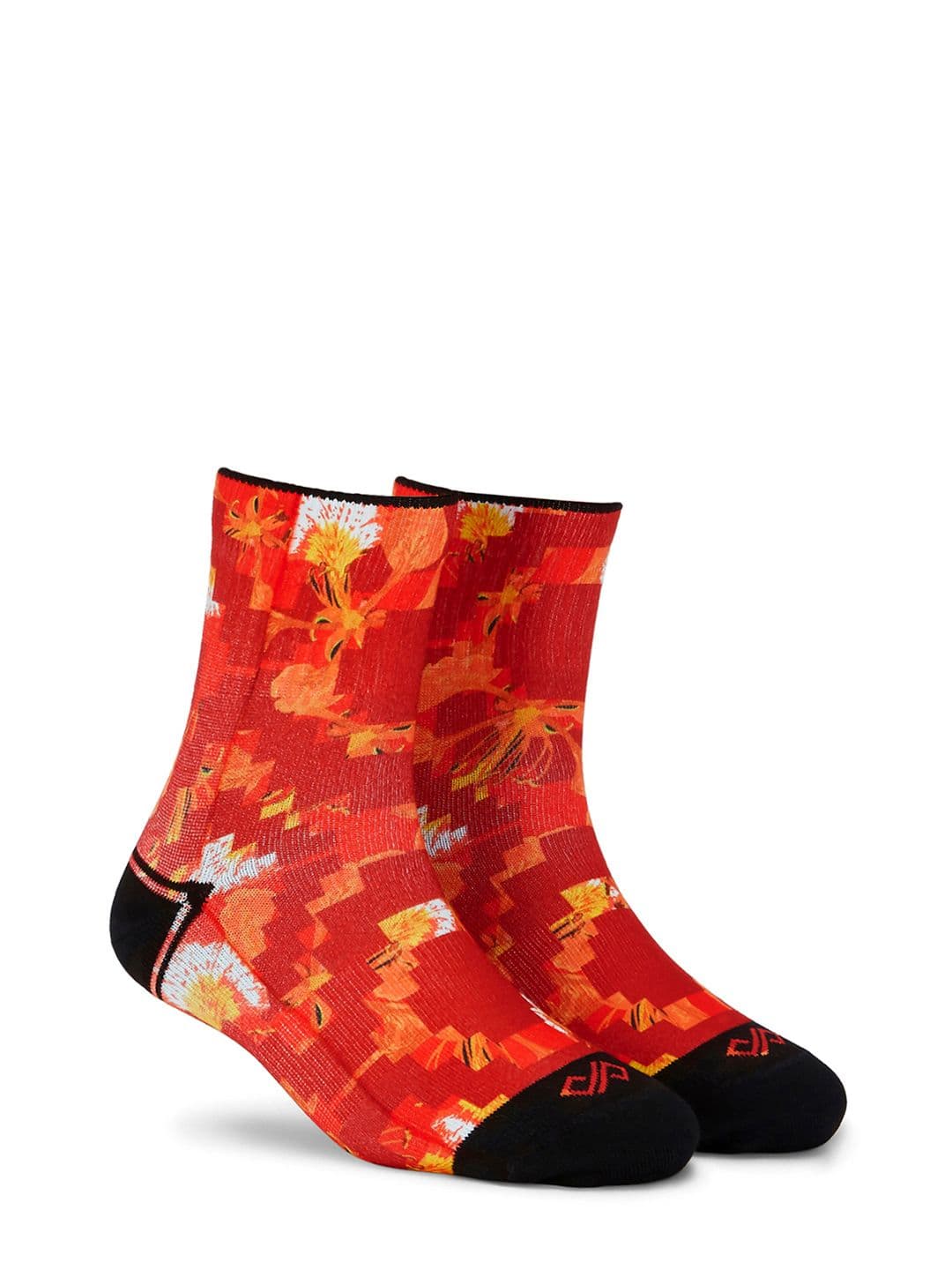 Dynamocks Unisex Red Poinciana Passion Quarter Ankle Length Socks - view 1