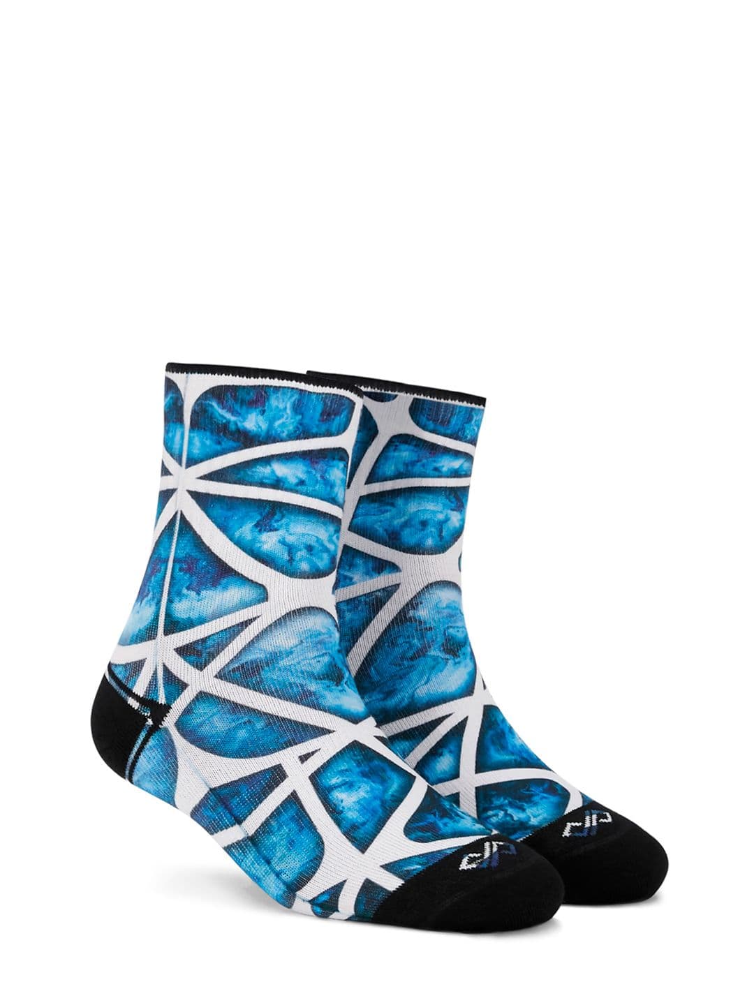 Dynamocks Unisex Blue & White Aqua Celestia Quarter Ankle Length Socks - view 1