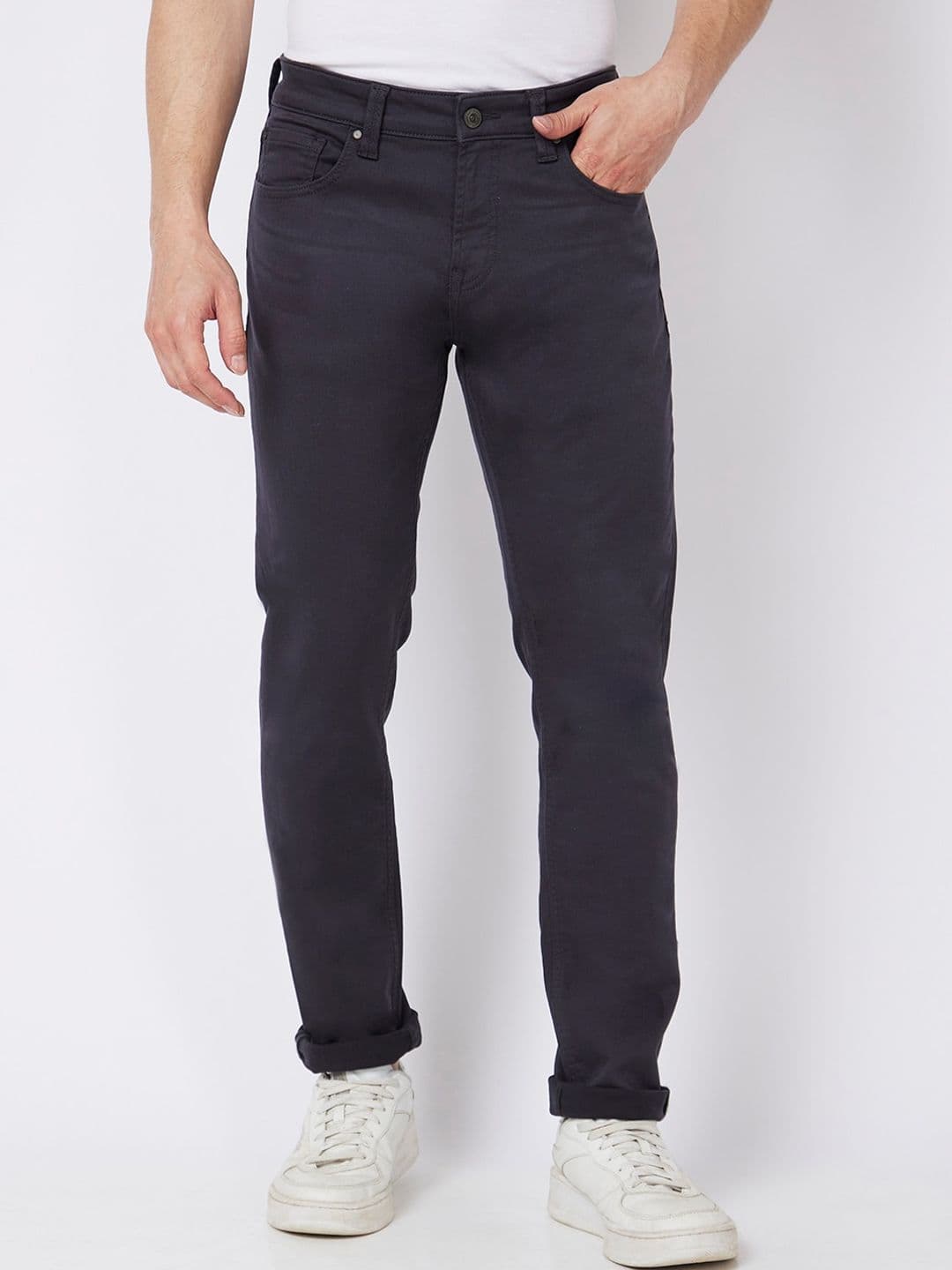 SPYKAR Men Clean Look Slim Fit Narrow Low-Rise Stretchable Jeans - view 1