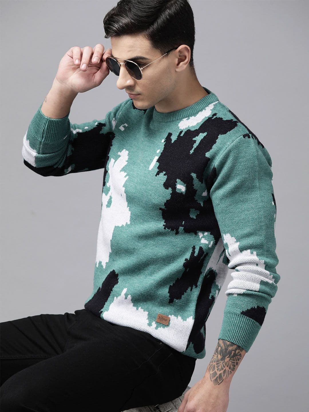 The Roadster Lifestyle Co.Men Printed Pullover - view 1