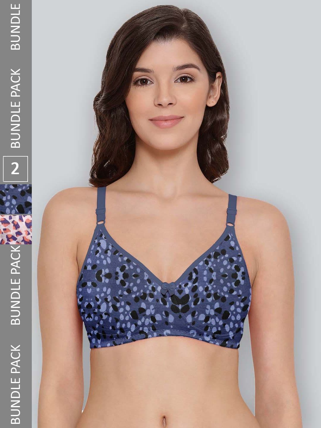 LYRA Pack Of 2 Printed Combed Cotton Seamless Moulded Encircled Bra - view 1