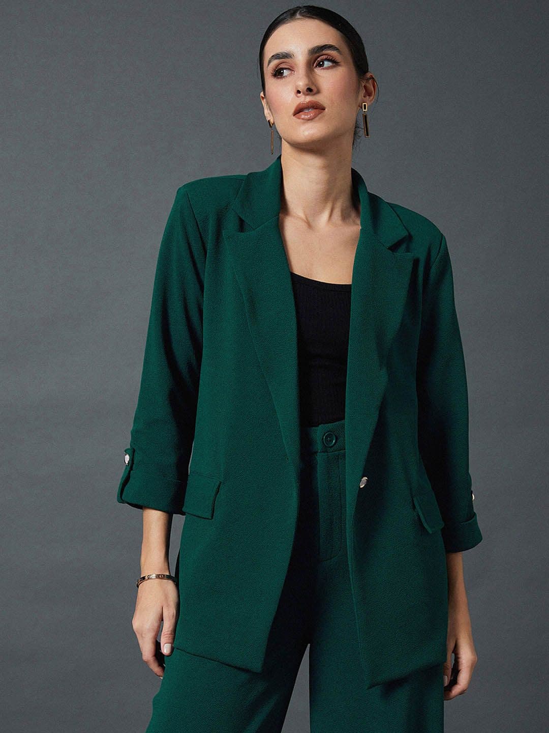 SASSAFRAS worklyf Self Design Notched Lapel Single-Breasted Blazers - view 1