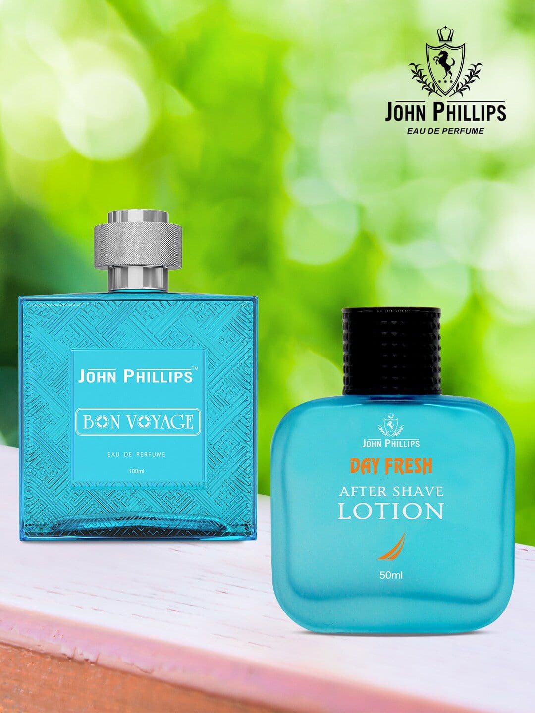 JOHN PHILLIPS Set Of 2 Bonvoyage EDP & Day Fresh Aftershave Lotion - 100ml + 50ml - view 1