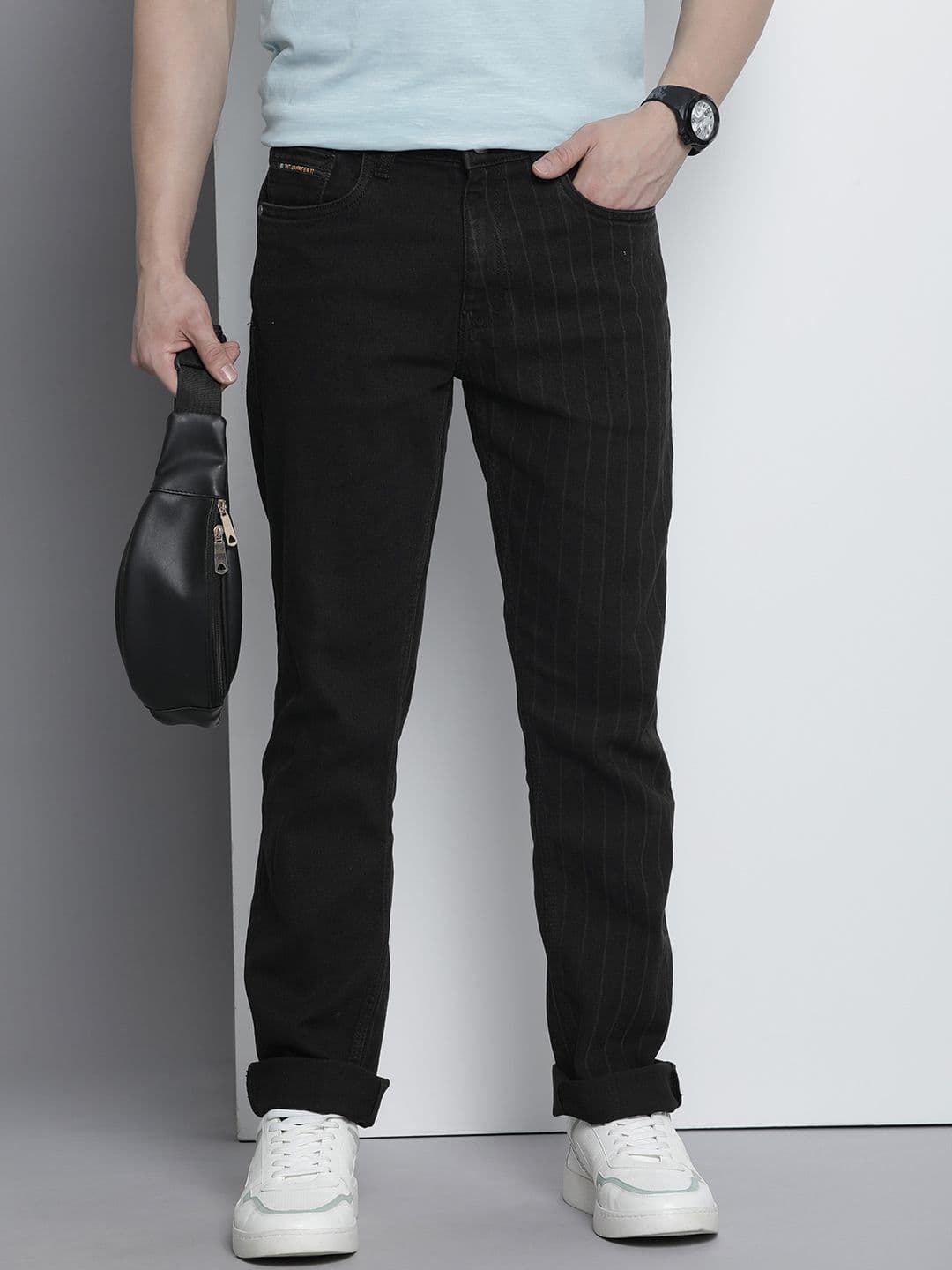 The Indian Garage Co Men Straight Fit Stretchable Jeans - view 1