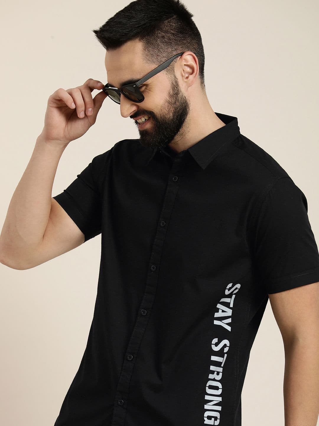 HERE&NOW Men Slim Fit Typography Printed Casual Shirt - view 1