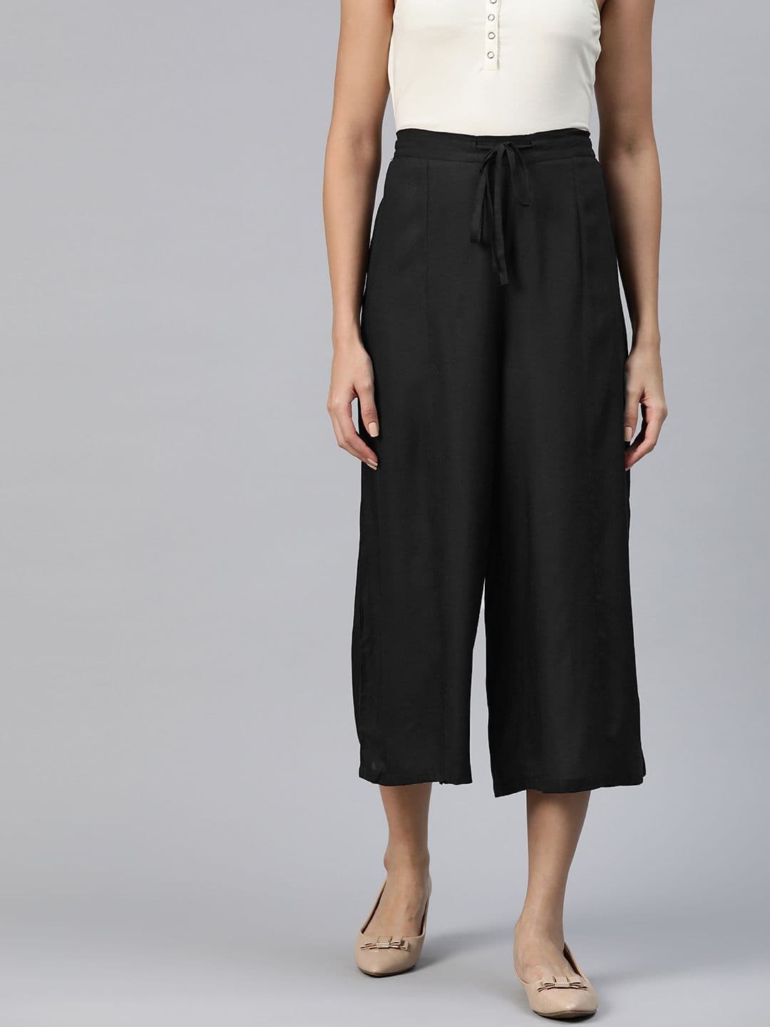 Ayaany Flared Cropped Ethnic Palazzos - view 1